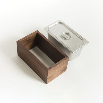 Contenedores de cocina compostables multifuncionales con tapa de acero inoxidable