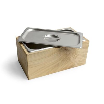 Contenedores de cocina compostables multifuncionales con tapa de acero inoxidable