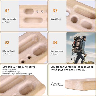 Hangboard portátil interior y exterior para entrenamiento de escalada en roca Hangboard de escalada