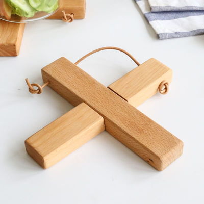 Matilla de aislamiento de madera de haya de nuez irregular para la impresión de la mesa de comedor grande quemada