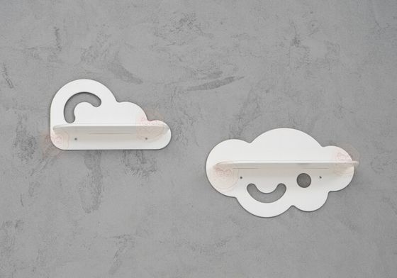 Aplicación para el hogar Niños Almacenamiento de juguetes Decoración del cuarto Preppy Forma de nube Niño Niño Estantes flotantes Ardiendo