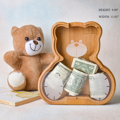 202407 Primer cumpleaños regalo de Pascua Animal Banco de monedas para niños Lacado y hecho a mano