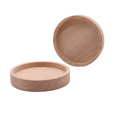 Camas de color de mancha personalizadas de madera de haya redonda sostenibles para beber para la protección