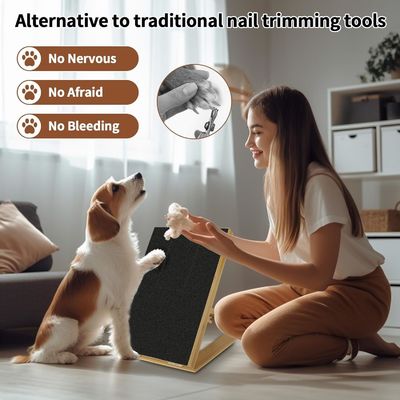 Pad de rasguño para gatos y perros con tapa extraíble y archivo de uñas ajustable en ángulo diferente