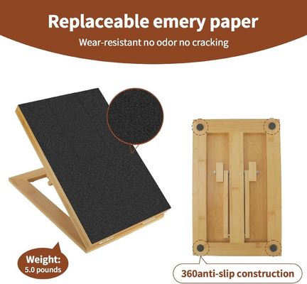 Pad de rasguño para gatos y perros con tapa extraíble y archivo de uñas ajustable en ángulo diferente