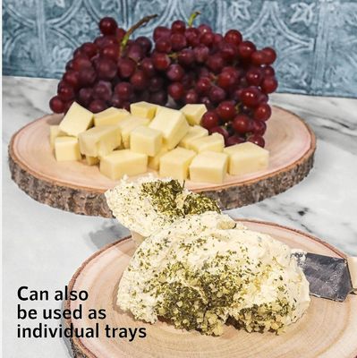 Torre de postres de madera de 4 niveles sostenible para exhibición de pastel de boda