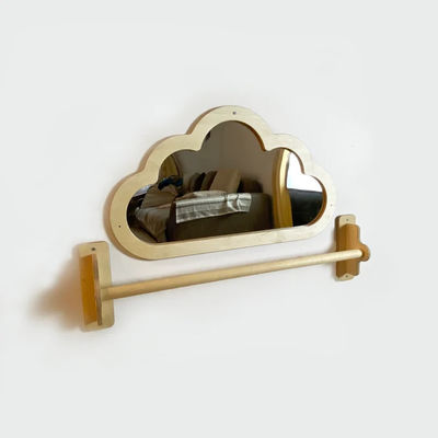 Pavimento de bebé espejo acrílico inquebrantable con barra de madera para levantar regalo de Navidad sensorial