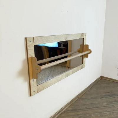 Pavimento de bebé espejo acrílico inquebrantable con barra de madera para levantar regalo de Navidad sensorial