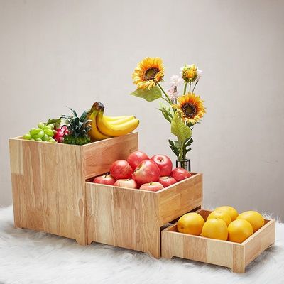 Estante de exhibición de postres multifuncional de madera de haya sólida para soportes de buffet de pasteles de sushi modernos