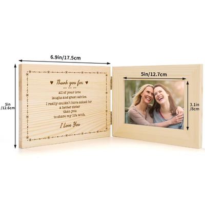 Colores Método de impresión Marco fotográfico de madera sólida personalizado para pantalla de mesa de estilo simple