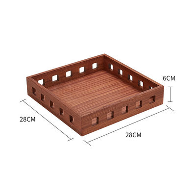 Pan de madera multifuncional Frutas Plantas Caja de almacenamiento Pan de comida Caja de exhibición 20x20x30cm