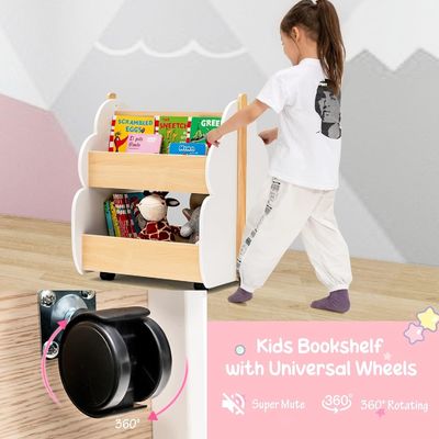Librería infantil Estante de libros de madera para niños pequeños Almacenamiento de libros en muebles de sala de estar