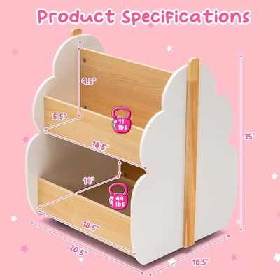 Librería infantil Estante de libros de madera para niños pequeños Almacenamiento de libros en muebles de sala de estar