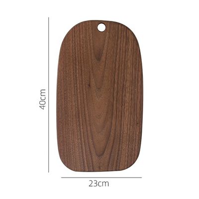 Acceptado tamaño personalizado Black Walnut Pan de madera para frutas y servir 40x23cm