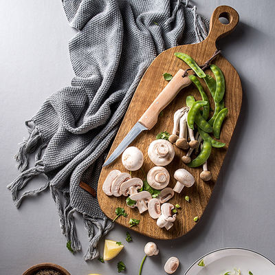 Acceptado tamaño personalizado Black Walnut Pan de madera para frutas y servir 40x23cm