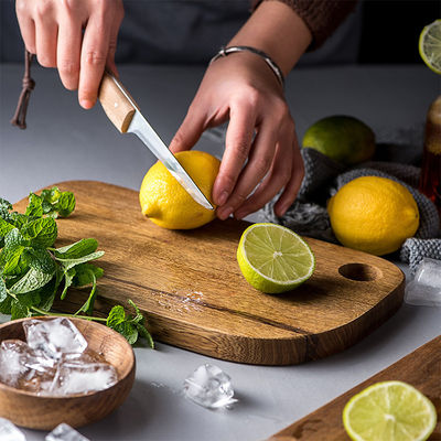 Acceptado tamaño personalizado Black Walnut Pan de madera para frutas y servir 40x23cm