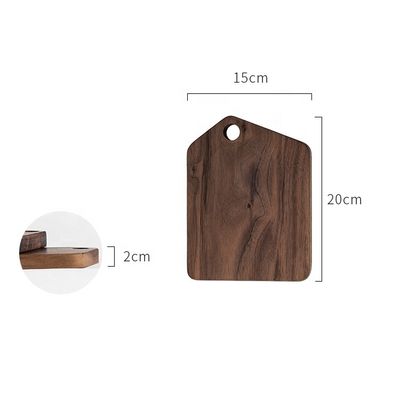 Logotipo personalizado Aceptado Hecho a mano estilo nórdico forma de montaña Black Walnut Pan Board