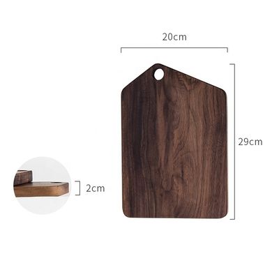 Logotipo personalizado Aceptado Hecho a mano estilo nórdico forma de montaña Black Walnut Pan Board
