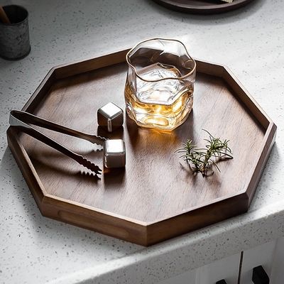 Logotipo personalizado Aceptado Delicado Estilo Nórdico bandeja de artesanía de madera 40.5x18.5x2cm