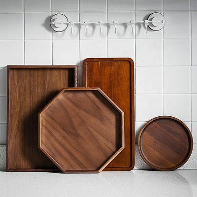 Logotipo personalizado Aceptado Delicado Estilo Nórdico bandeja de artesanía de madera 40.5x18.5x2cm