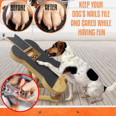 Tabla de rascado de uñas para perros con caja de golosinas Pad de rascado en forma de hueso para perros para uñas con patas OEM