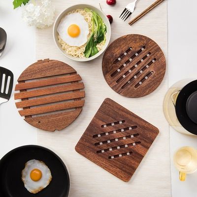 Logotipo personalizado aceptable grabado con láser de madera para personalizado de la tapa de café de la alfombra