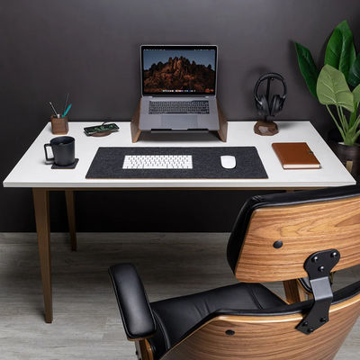 Muestra gratuita portátil de madera soporte de dos niveles soporte de ordenador para monitor de ordenador