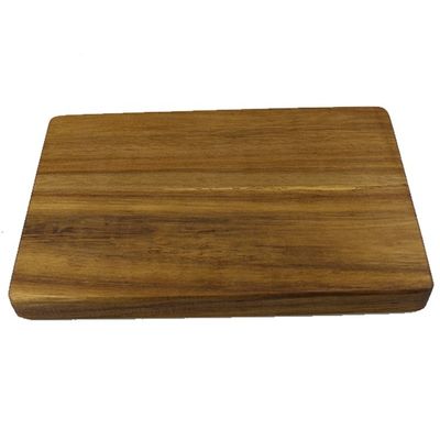 Tabla de corte de madera de acacia rectangular con mango