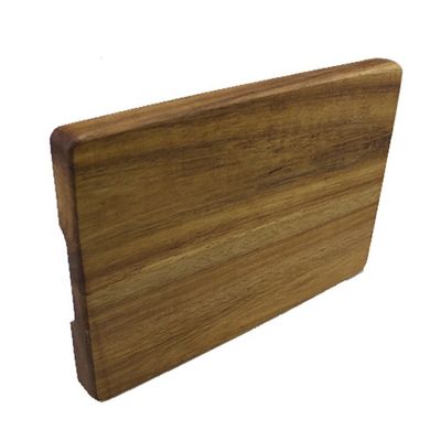 Tabla de corte de madera de acacia rectangular con mango