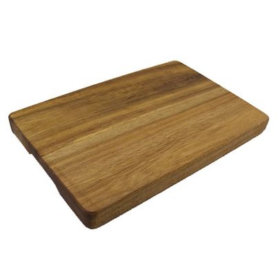 Tabla de corte de madera de acacia rectangular con mango