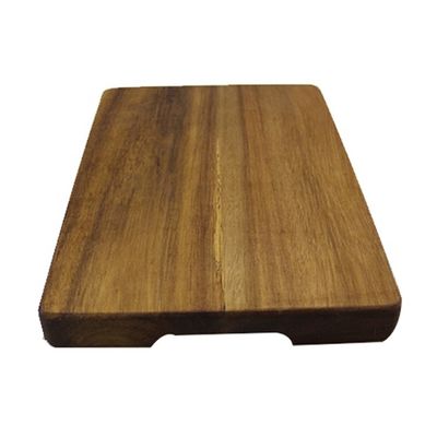 Tabla de corte de madera de acacia rectangular con mango