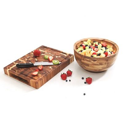 Logotipo personalizado Acceptable tabla de corte de madera de color plano para creaciones culinarias