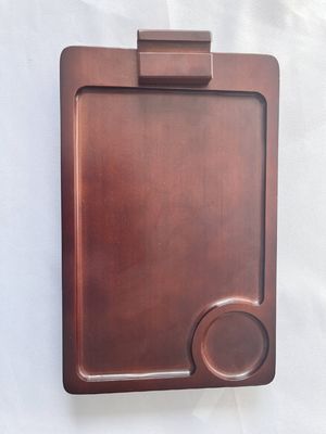 Mesa de brazos giratorios 360 para el sofá de madera de acacia bandeja de reposabrazos en mesas laterales de madera