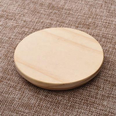 Fácil jar redondo de madera de extremo abierto con color de tapa y logotipo personalizado