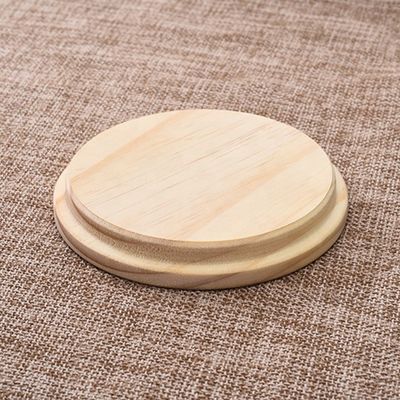 Fácil jar redondo de madera de extremo abierto con color de tapa y logotipo personalizado