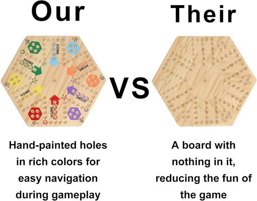 Gran cantidad de roble sólido de doble cara mármoles juego de tablero de madera con logotipo personalizado