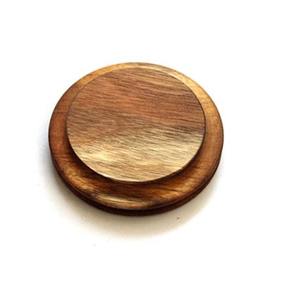 Capa de sello de madera de acacia de grado alimenticio para frascos de cristal de alto borosilicato Certificado FSC