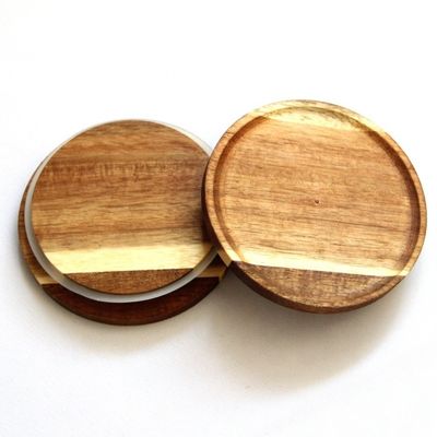 Envases de velas de vidrio con tapa de madera de acacia certificada FSC para su fácil apertura y certificado FSC