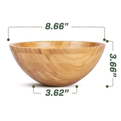 Diseño minimalista Ensalada de bambú Taza sostenible y reutilizable para comidas ecológicas
