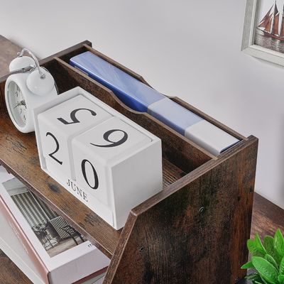 Estantes ajustables Estante organizador de archivos de madera para ahorrar espacio y organización