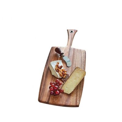 Tabla de cortar de oliva de madera para cortar queso de pan portátil 8 x 20,5 x 0,5 pulgadas
