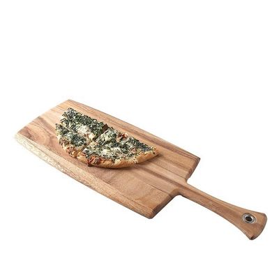 Tabla de cortar de oliva de madera para cortar queso de pan portátil 8 x 20,5 x 0,5 pulgadas