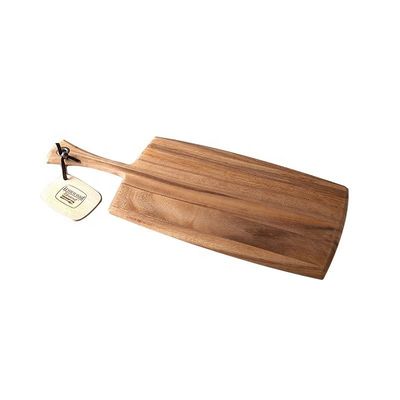 Tabla de cortar de oliva de madera para cortar queso de pan portátil 8 x 20,5 x 0,5 pulgadas