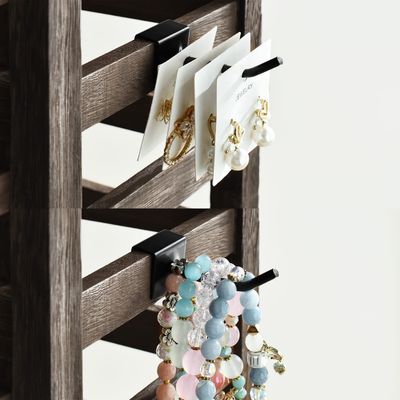 Hooks de metal extraíble Muestra de joyería de madera para muestras de cartuchos de pendientes