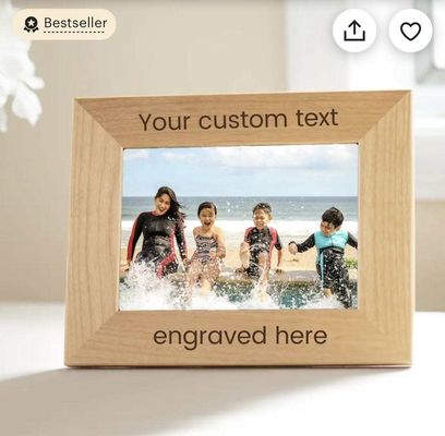 Marco de fotos de madera sólida para pared Impresión de cuadros de fotos en color personalizado