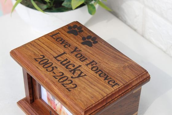 Cajas para mascotas Urnas Caja de recuerdos de madera para guardar con amor las cenizas de un perro o gato querido