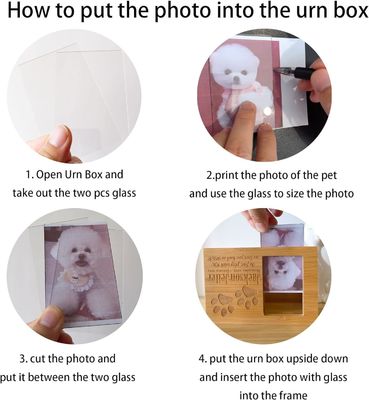 Urnas de recuerdo de mascotas de madera para perros Cenizas Animales pequeños Cenizas personalizadas