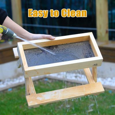 Mesa de pollo hecha a mano Mesa de picnic de madera para comedores de animales domésticos y animales pequeños