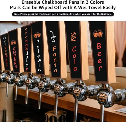 Manos de grifo de cerveza de pizarra personalizables para bares y restaurantes Logotipo incluido