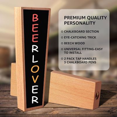 Manos de grifo de cerveza de pizarra personalizables para bares y restaurantes Logotipo incluido